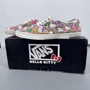 Vans Hello Kitty Authentic Lo Pro‎ Shoes Womens Size 6 Mens 4.5 Pink Canvas